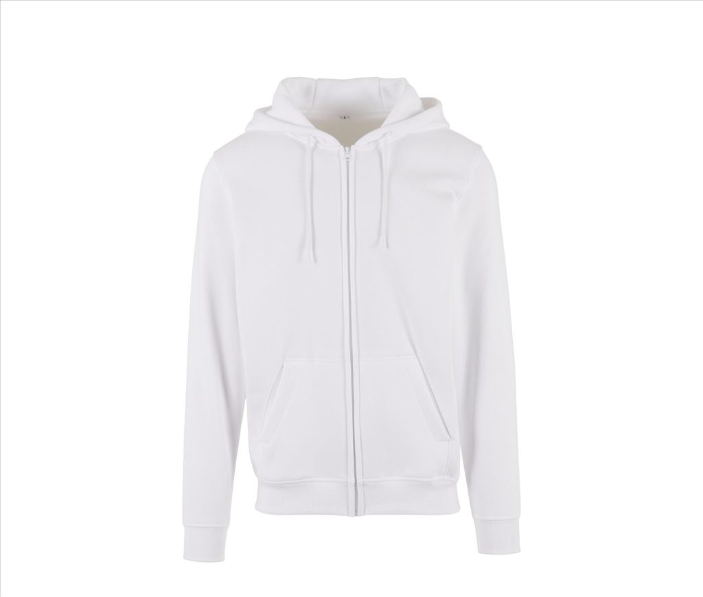 Heavy Zip Hoodie, WHITE, 3XL, BUILD YOUR BRAND