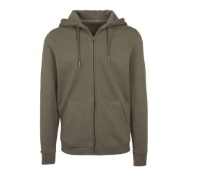 Heavy Zip Hoodie, OLIVE, L, BUILD YOUR BRAND