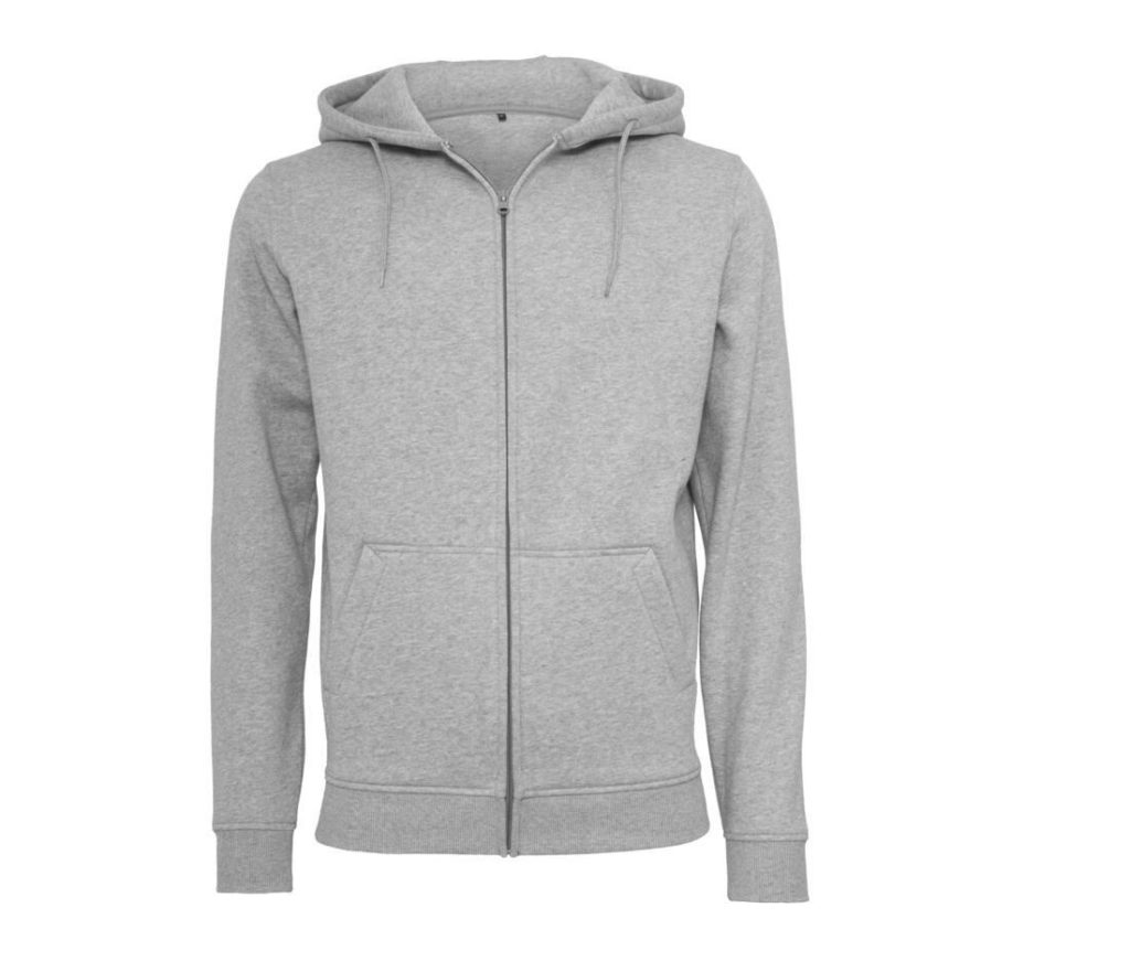 Heavy Zip Hoodie, HEATHER GREY, XXL, BUILD YOUR BRAND