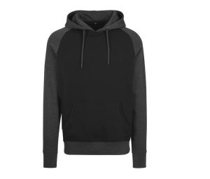 RAGLAN Hoodie, BLACK/CHARCOAL, S, BUILD YOUR BRAND