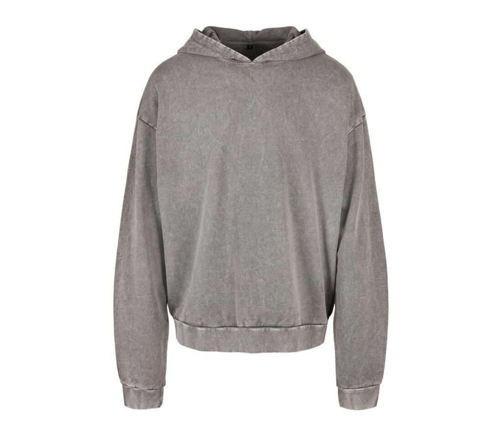 ACID WASHED Oversized Hoodie, ASPHALT, 3XL, BUILD YOUR BRAND