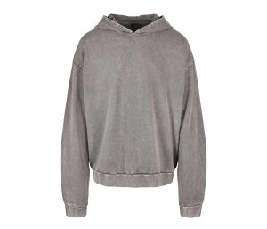 ACID WASHED Oversized Hoodie, ASPHALT, 3XL, BUILD YOUR BRAND