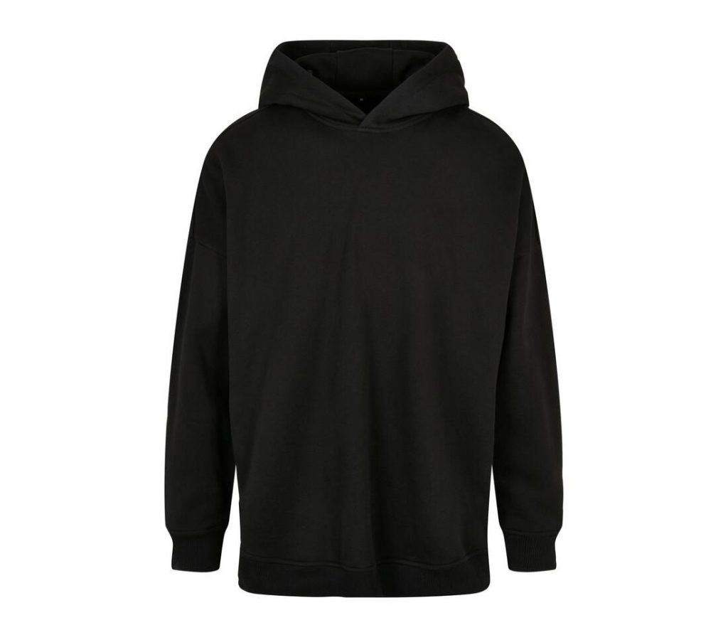 Oversized CUT ON SLEEVE Hoodie, BLACK, 3XL, BUILD YOUR BRAND