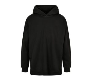 Oversized CUT ON SLEEVE Hoodie, BLACK, 3XL, BUILD YOUR BRAND