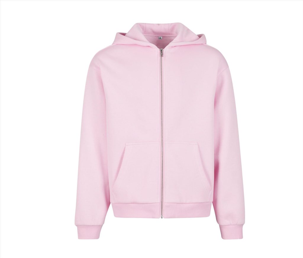 FLUFFY Zip Hoodie, SOFT PINK, 3XL, BUILD YOUR BRAND