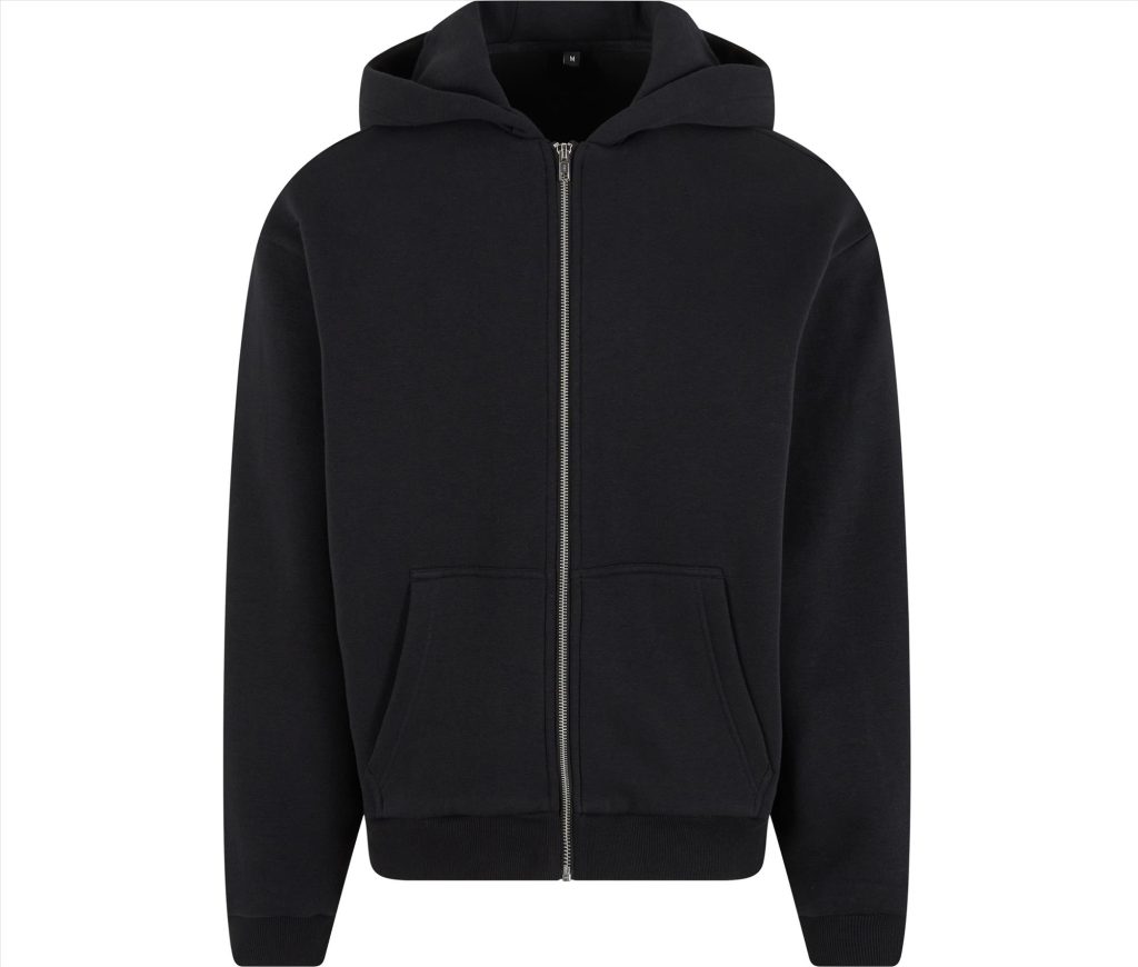 FLUFFY Zip Hoodie, Black, 3XL, BUILD YOUR BRAND