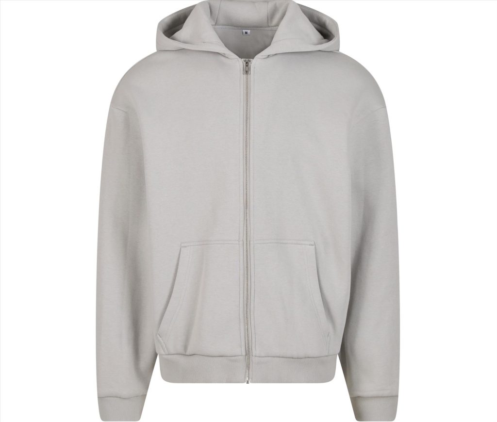 FLUFFY Zip Hoodie, Light asphalt, 3XL, BUILD YOUR BRAND