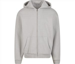 FLUFFY Zip Hoodie, Light asphalt, 3XL, BUILD YOUR BRAND