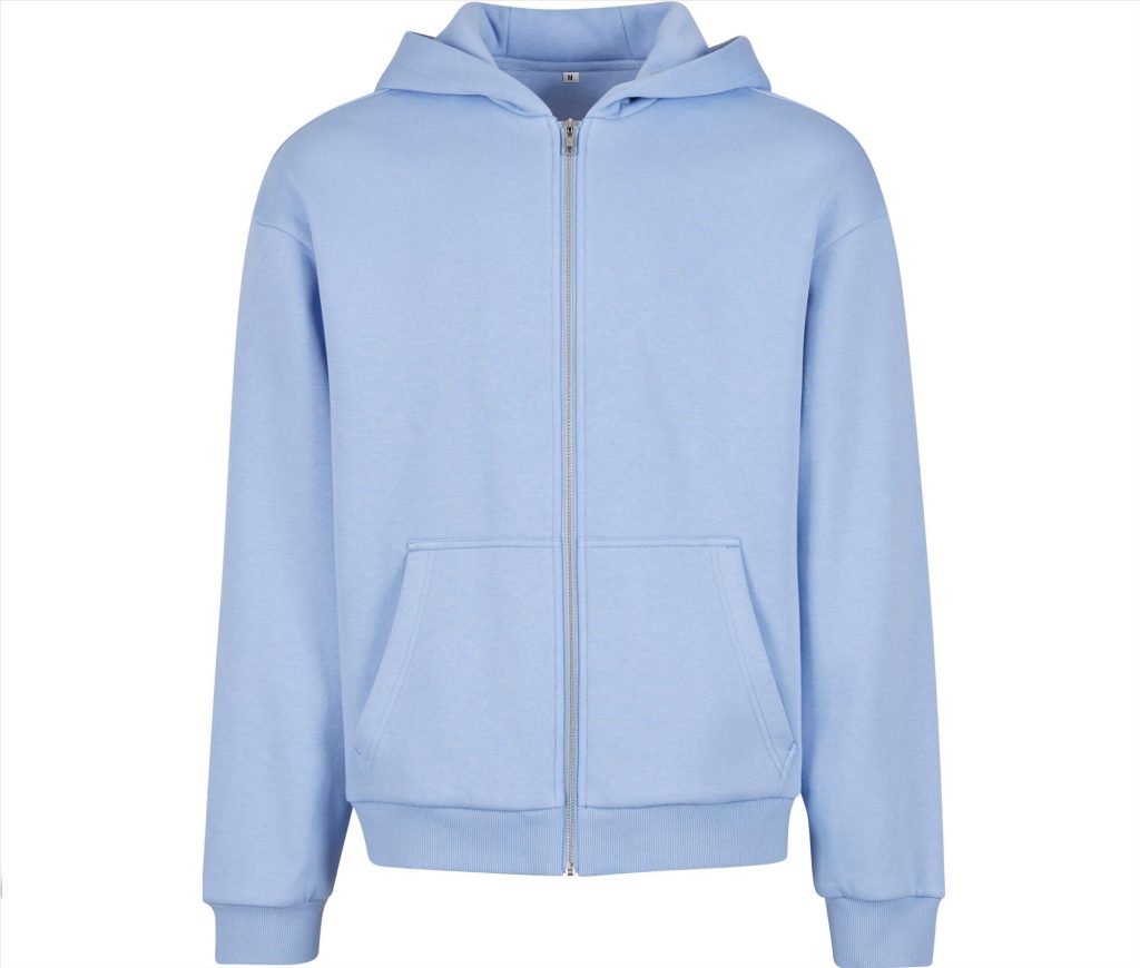 FLUFFY Zip Hoodie, POWDER BLUE, 3XL, BUILD YOUR BRAND