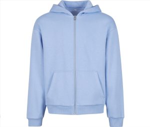 FLUFFY Zip Hoodie, POWDER BLUE, 3XL, BUILD YOUR BRAND