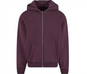 FLUFFY Zip Hoodie, PLUM PURPLE, 3XL, BUILD YOUR BRAND