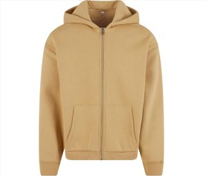 FLUFFY Zip Hoodie, UNION BEIGE, 3XL, BUILD YOUR BRAND
