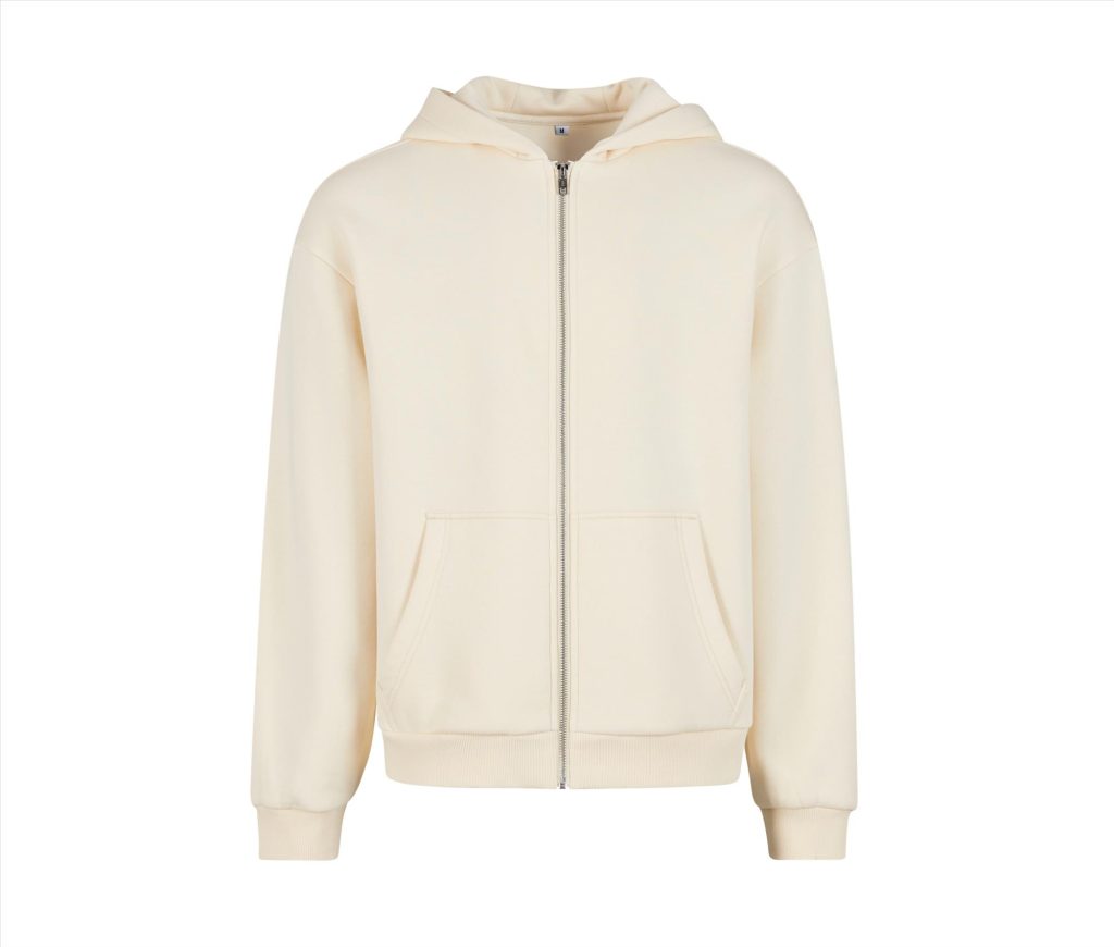 FLUFFY Zip Hoodie, WHITE SAND, 3XL, BUILD YOUR BRAND