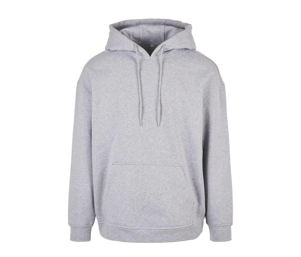 BASIC Oversized Hoodie, HEATHER GREY, 3XL, BUILD YOUR BRAND