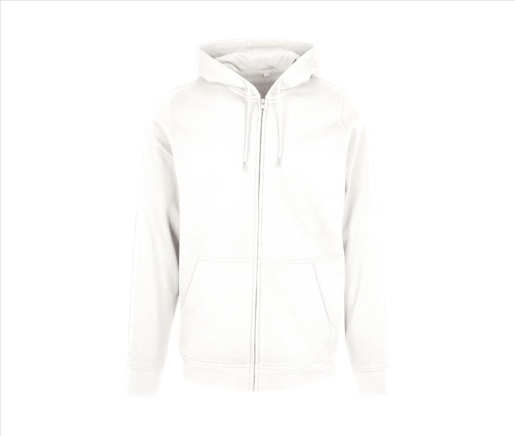 BASIC Zip Hoodie, WHITE, 3XL, BUILD YOUR BRAND