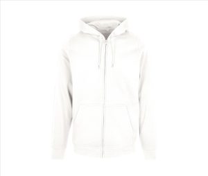 BASIC Zip Hoodie, WHITE, 3XL, BUILD YOUR BRAND
