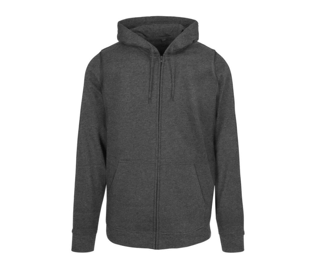 BASIC Zip Hoodie, CHARCOAL, 3XL, BUILD YOUR BRAND