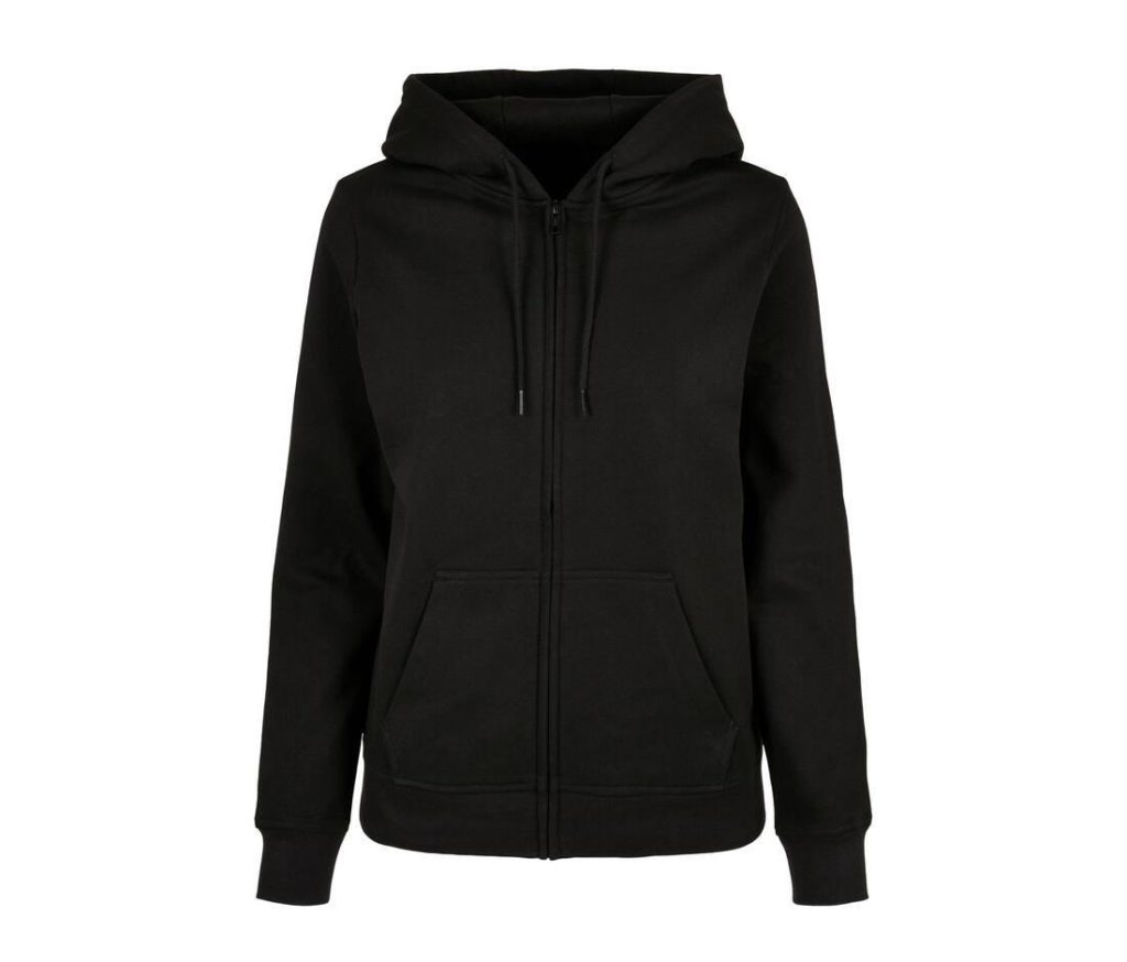 Dames BASIC Zip Hoodie, BLACK, 3XL, BUILD YOUR BRAND