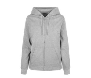 Dames BASIC Zip Hoodie, HEATHER GREY, 3XL, BUILD YOUR BRAND