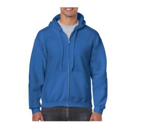 Full Zip Hoodie, ROYAL, L, GILDAN