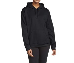 SOFTSTYLE MIDWEIGHT FLEECE Volwassenen HOODIE, BLACK, 3XL, GILDAN