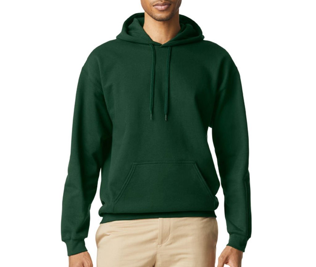 SOFTSTYLE MIDWEIGHT FLEECE Volwassenen HOODIE, FOREST GREEN, 3XL, GILDAN