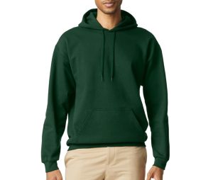 SOFTSTYLE MIDWEIGHT FLEECE Volwassenen HOODIE, FOREST GREEN, 3XL, GILDAN