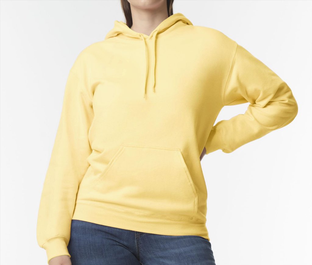 SOFTSTYLE MIDWEIGHT FLEECE Volwassenen HOODIE, YELLOW HAZE, 3XL, GILDAN