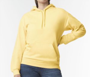 SOFTSTYLE MIDWEIGHT FLEECE Volwassenen HOODIE, YELLOW HAZE, 3XL, GILDAN
