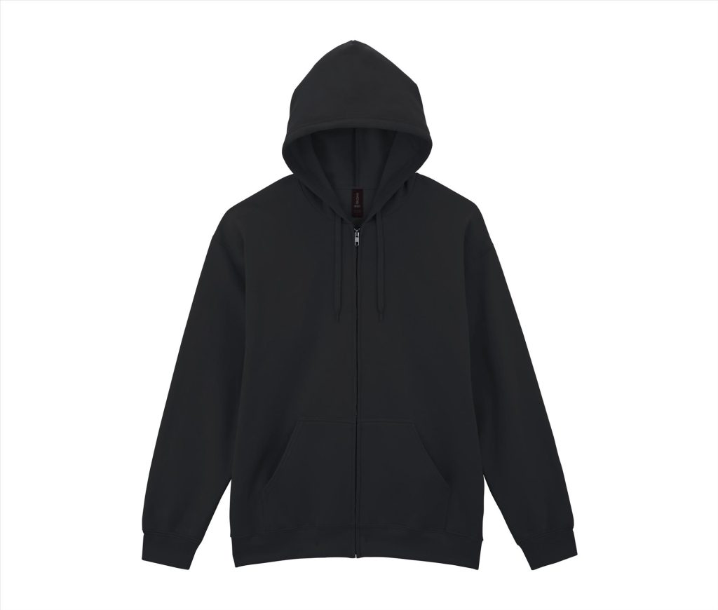 SOFTSTYLE MIDWEIGHT FLEECE Volwassenen Full Zip Hoodie Sweatshirt, BLACK, 3XL, GILDAN