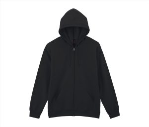 SOFTSTYLE MIDWEIGHT FLEECE Volwassenen Full Zip Hoodie Sweatshirt, BLACK, 3XL, GILDAN
