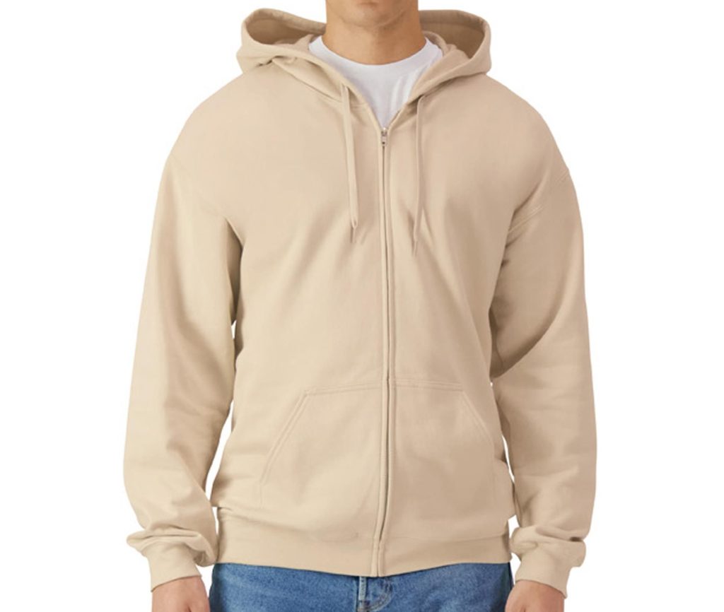 SOFTSTYLE MIDWEIGHT FLEECE Volwassenen Full Zip Hoodie Sweatshirt, OFF WHITE, 3XL, GILDAN