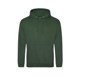 COLLEGE HOODIE, BOTTLE GREEN, XS, JUST HOODS