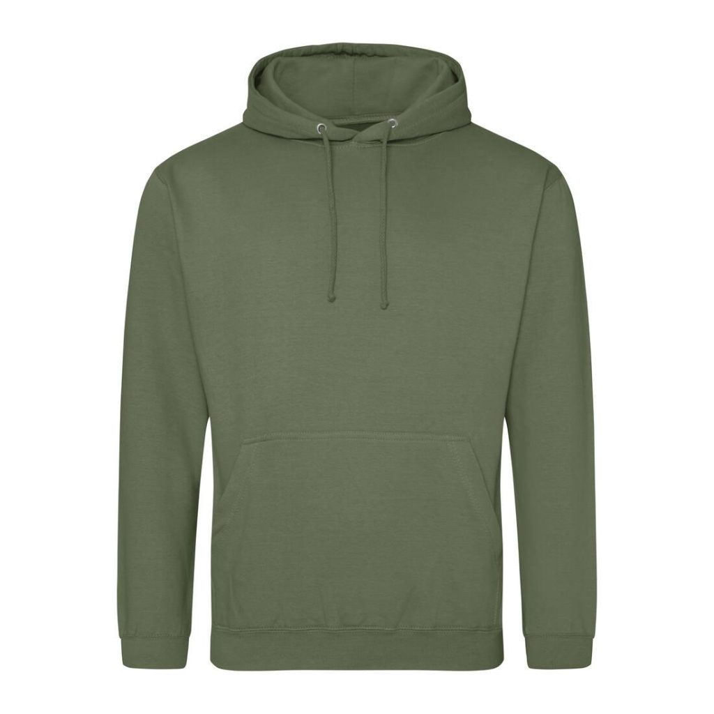 COLLEGE HOODIE, EARTHY GREEN, 3XL, JUST HOODS
