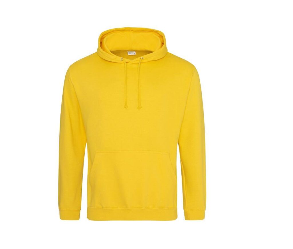COLLEGE HOODIE, GOLD, XS, JUST HOODS