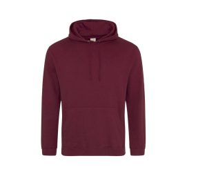 COLLEGE HOODIE, BURGUNDY, XS, JUST HOODS
