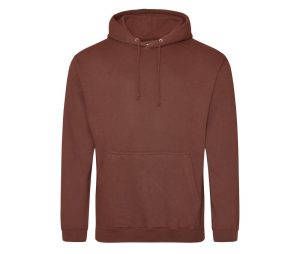 COLLEGE HOODIE, RED RUST, XS, JUST HOODS