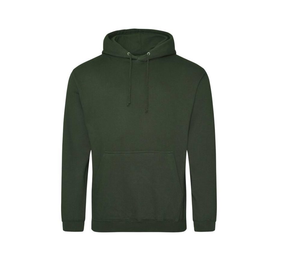 COLLEGE HOODIE, FOREST GREEN, XS, JUST HOODS