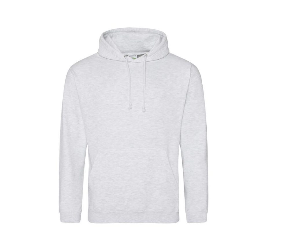 COLLEGE HOODIE, ASH, XS, JUST HOODS