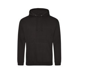 COLLEGE HOODIE, JET BLACK, XS, JUST HOODS