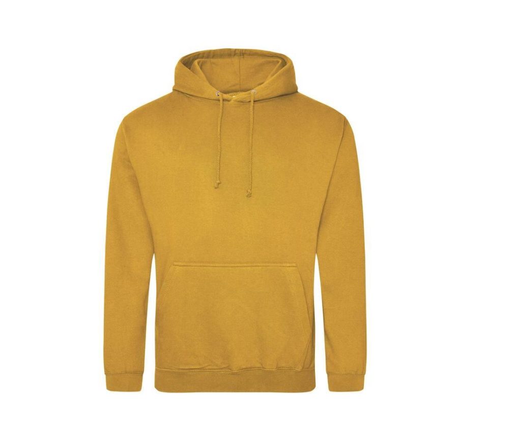COLLEGE HOODIE, MUSTARD, XS, JUST HOODS