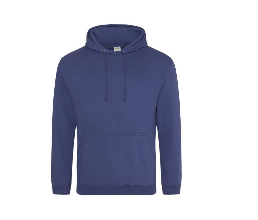 COLLEGE HOODIE, Denim BLUE, XS, JUST HOODS