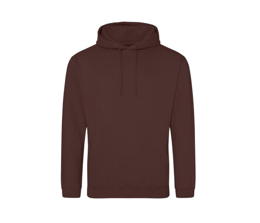 COLLEGE HOODIE, CHOCOLATE FUDGE BROWNIE, 3XL, JUST HOODS