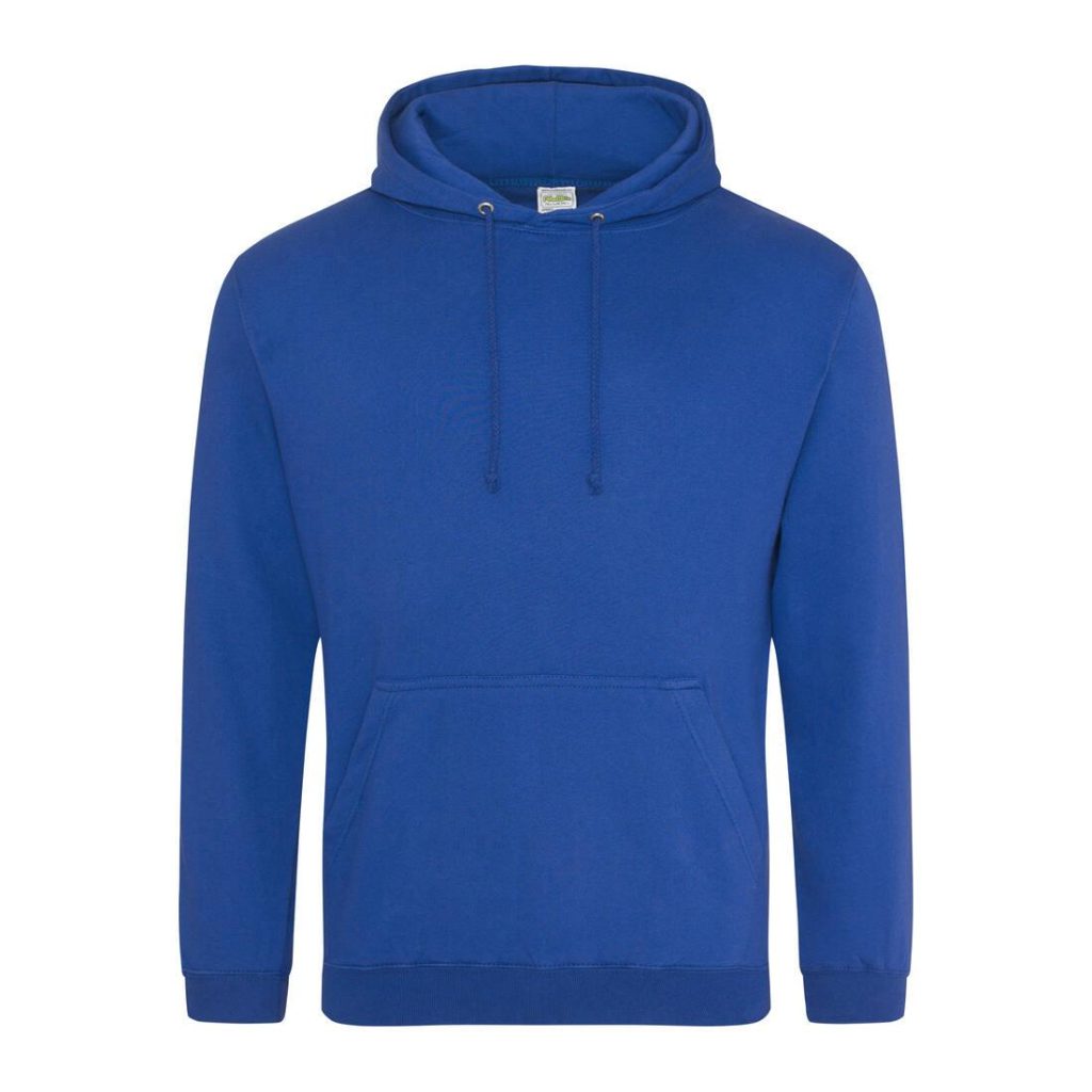 COLLEGE HOODIE, ROYAL BLUE, XS, JUST HOODS