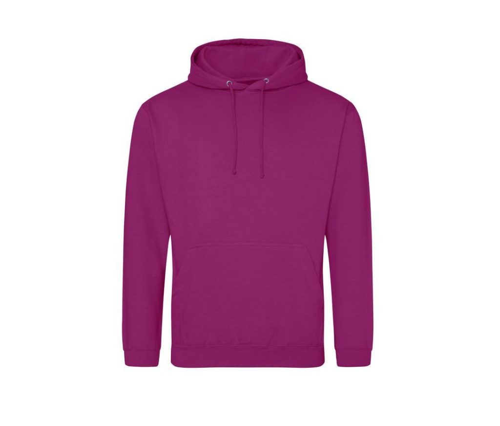 COLLEGE HOODIE, FESTIVAL FUCHSIA, 3XL, JUST HOODS