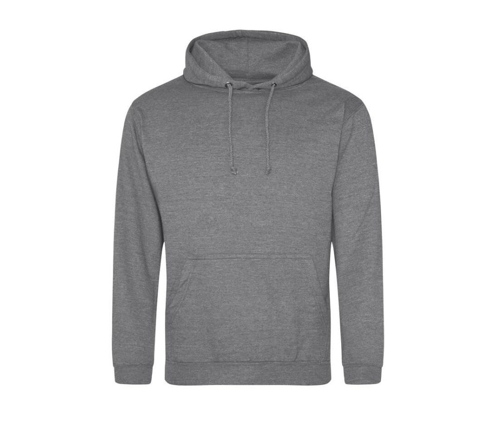 COLLEGE HOODIE, GRAPHITE HEATHER, 3XL, JUST HOODS