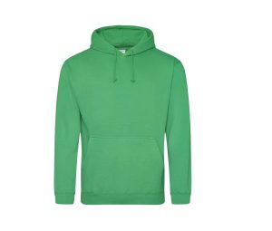 COLLEGE HOODIE, KELLY GREEN, XS, JUST HOODS