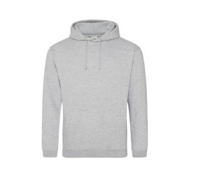 COLLEGE HOODIE, HEATHER GREY, XS, JUST HOODS