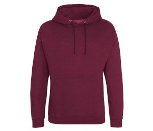 COLLEGE HOODIE, BURGUNDY SMOKE, XS, JUST HOODS