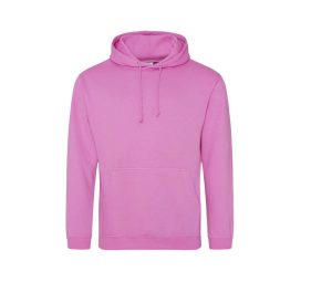 COLLEGE HOODIE, CANDYFLOSS PINK, XS, JUST HOODS